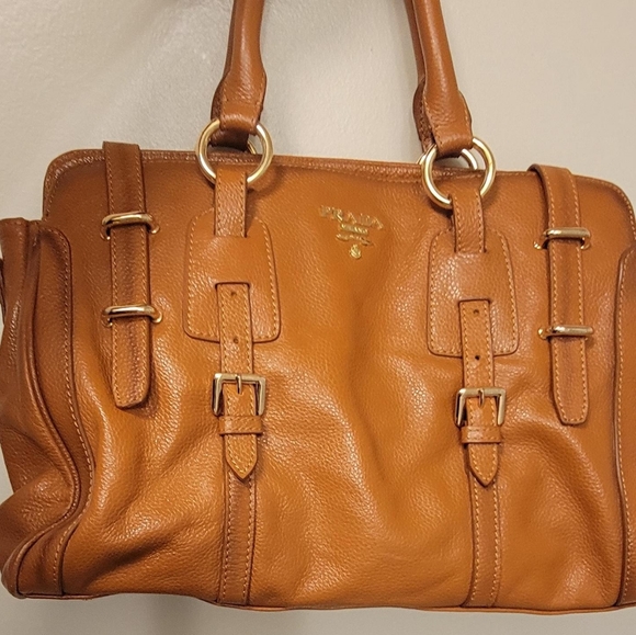 Prada Handbags - Prada brown cognac handbag